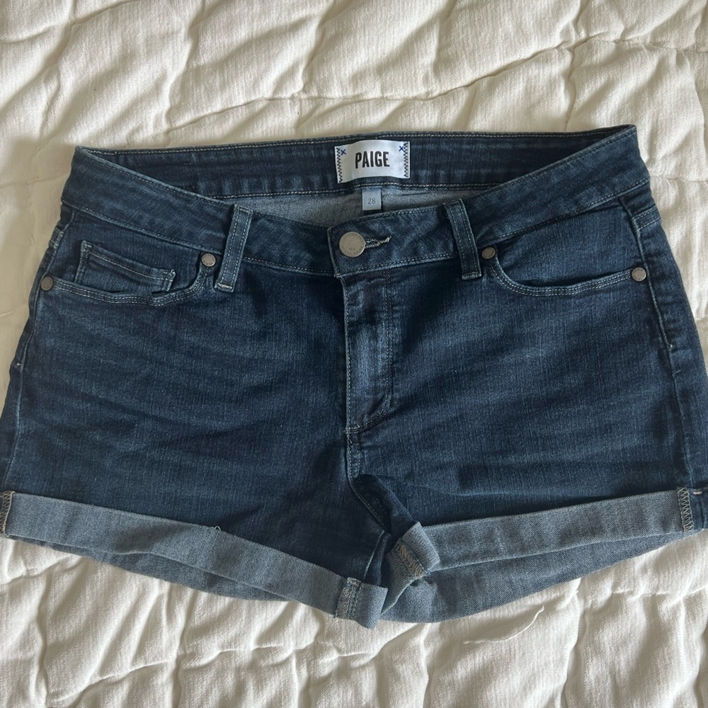 PAIGE Women's Indigo Jean Shorts